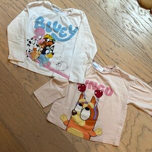 Zara Kids Bluey long sleeve shirts 5-6